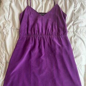 Broadway & Broome Purple Silk Mini Dress